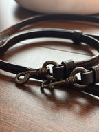 COACH Replacement Leather Bag Strap Black  Gunmetal Hardware Add On (org $95)