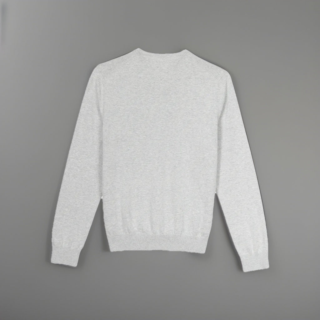 TOMMY HILFIGER Classic V-Neck Sweater Logo Pullover Gray Men Size L (org $75)