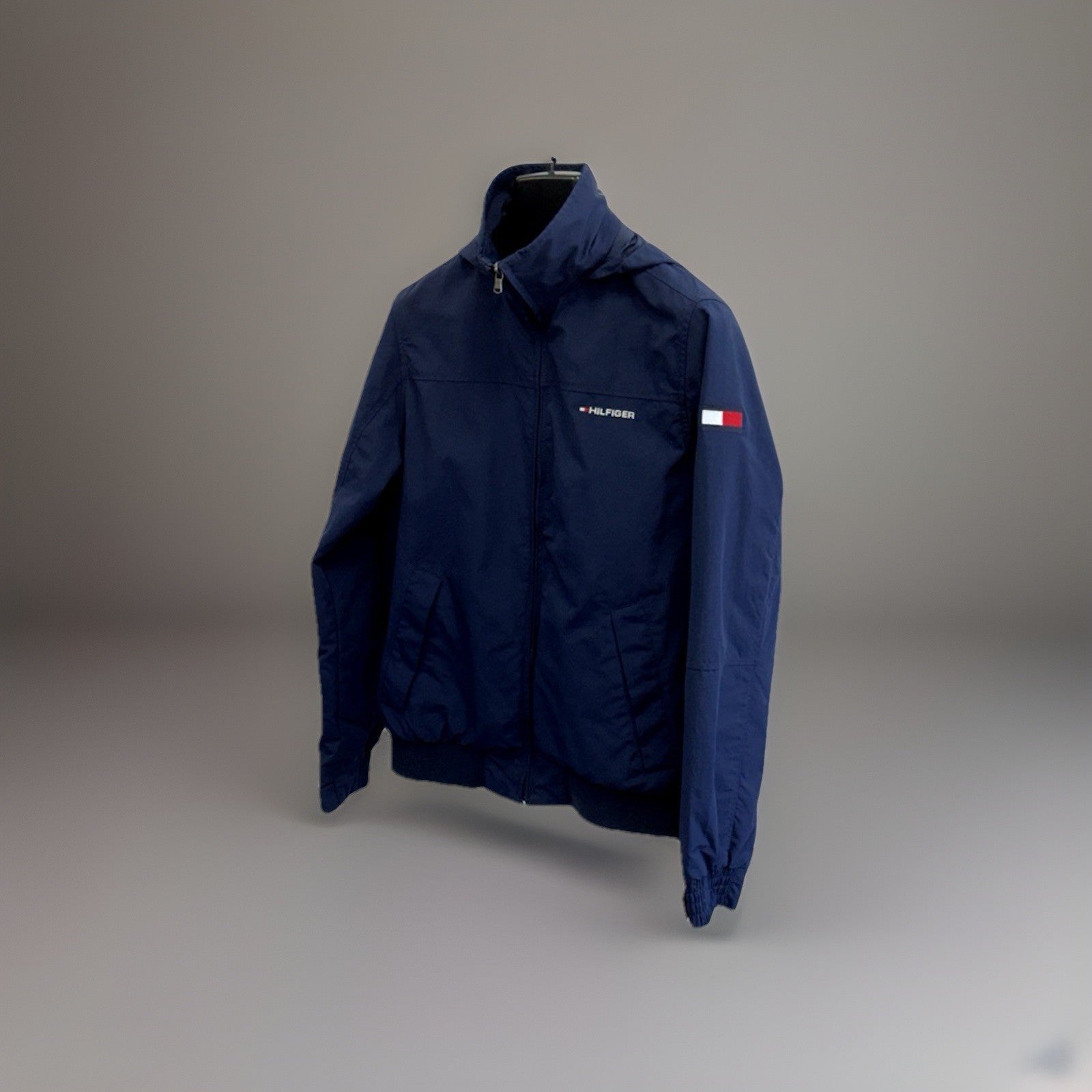 TOMMY HILFIGER Vintage 1998 Yacht Sailing Jacket Windbreaker Navy Mens Medium