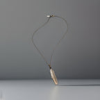 COACH Feather Charm Necklace 22” Rose Gold /Gunmetal Designer Chain (org $150)