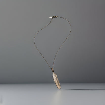 COACH Feather Charm Necklace 22” Rose Gold /Gunmetal Designer Chain (org $150)