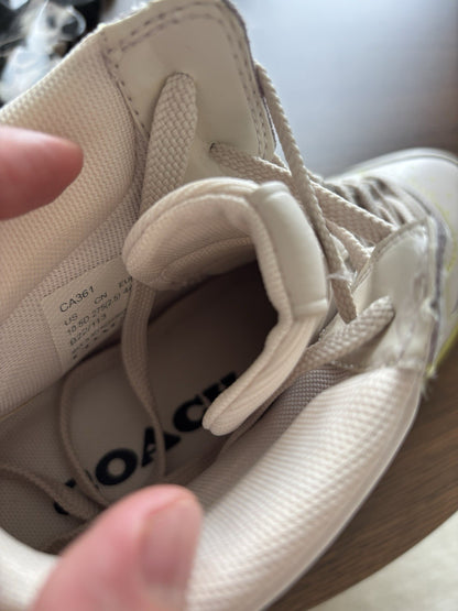 NWT DESIGNER COACH CITYSOLE HIGH TOP SNEAKER SHOES WITH TROMPE L'OEIL Size 10.5