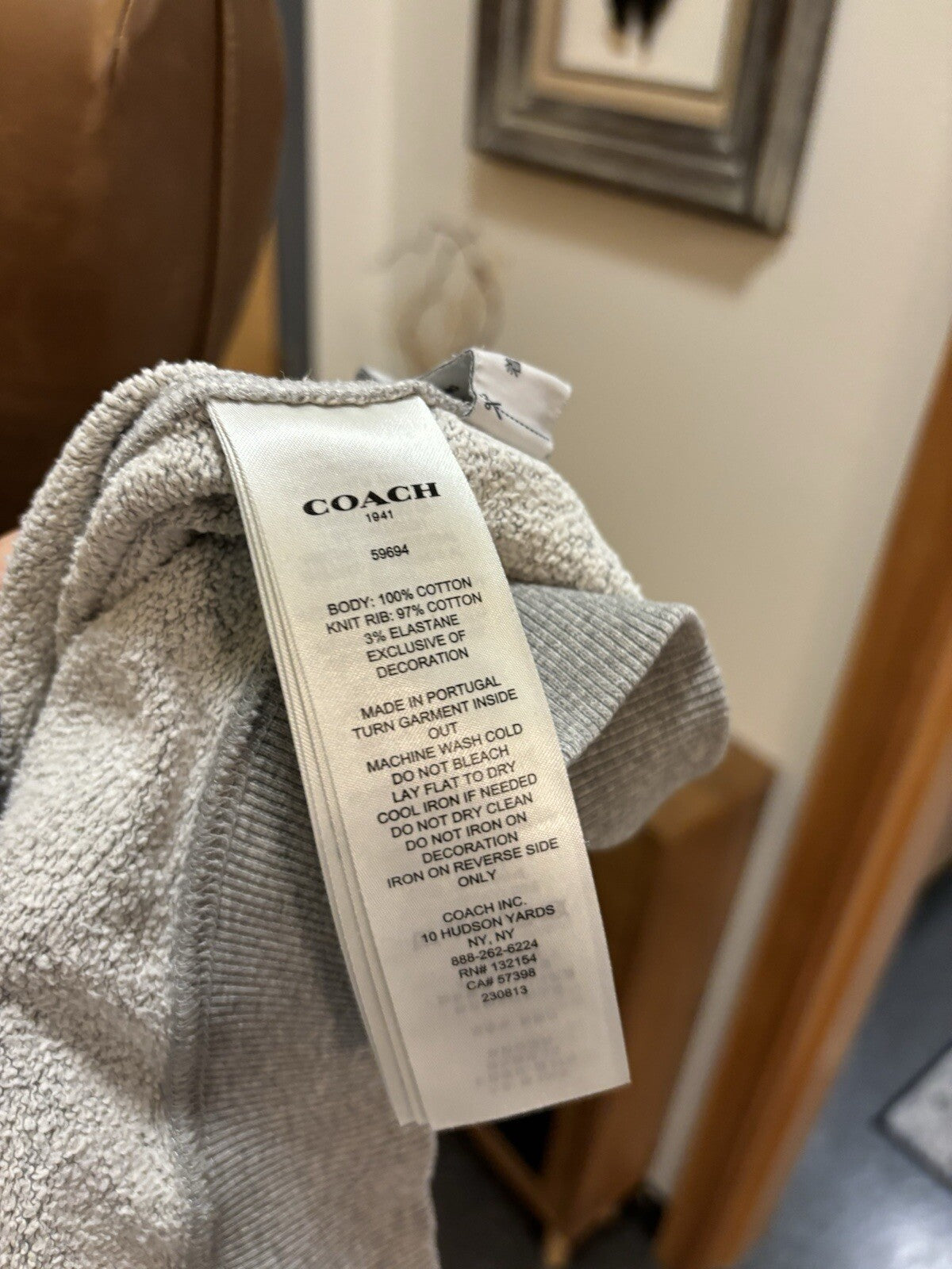 COACH Light Grey Planet Sweatshirt Embroidered Patch Runway Collection ($350)