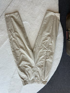 GENNY ITALY Tan Pleated 100% Cotton Luxury Trouser Pants US 8 / 44 IT (org $695)