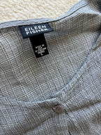 EILEEN FISHER Vintage Two Piece Linen Rayon Set Made In Canada Shirt Skirt Large