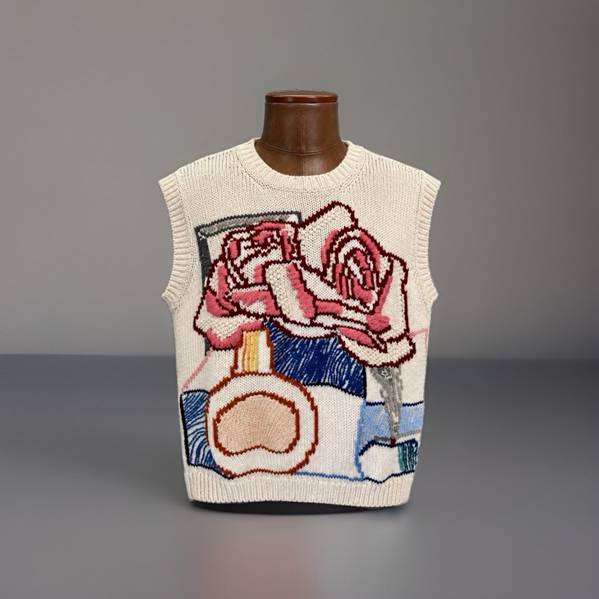 COACH 1941 Runway x Tom Wesselmann Knit Flower Graphic Sweater Vest (org $550)