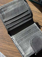 CHANEL Metallic Two Fold Wallet Leather Made France Authentic T16591 (org $1550)