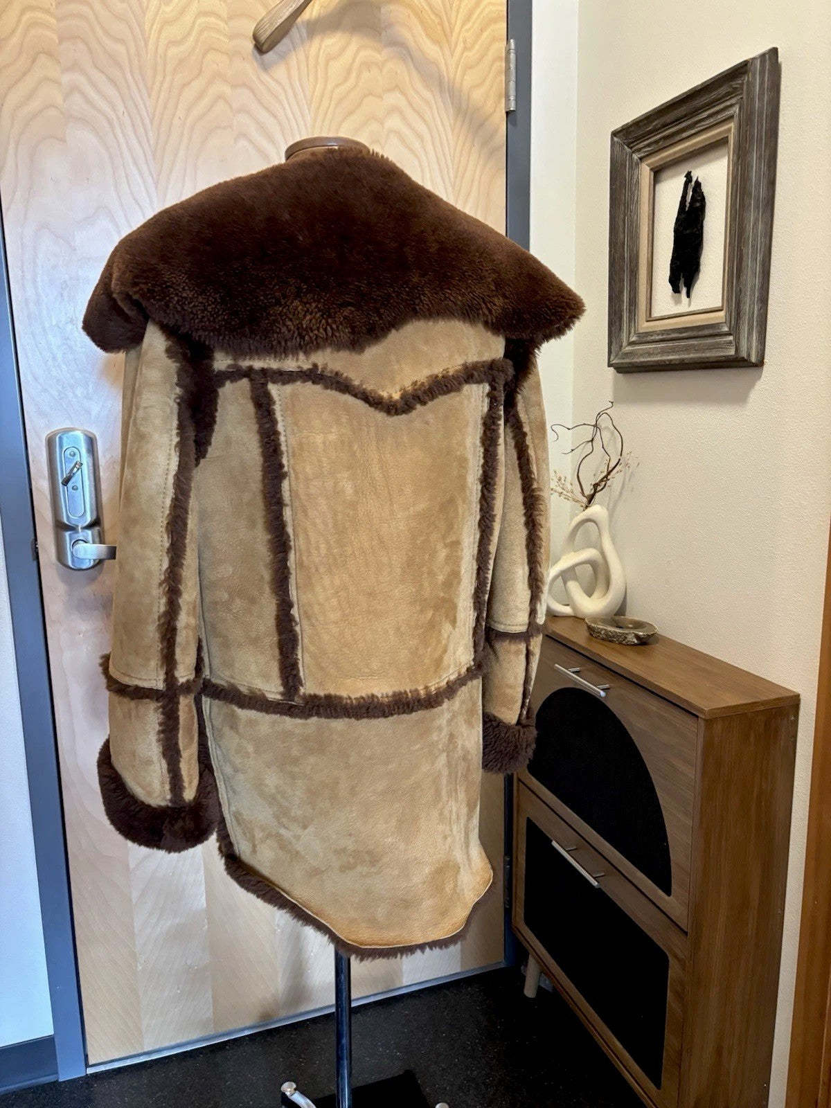 Rare COACH Runway Limited Edition Shearling FurCoat Lamb Leather Size 48 ($2.6K)