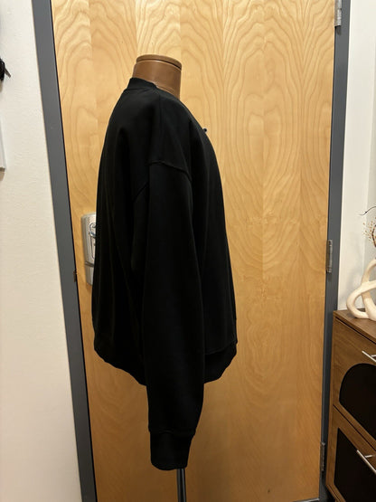 Designer COACH Essential Crew Neck Sweater Classic Heritage Black Size M ($250)