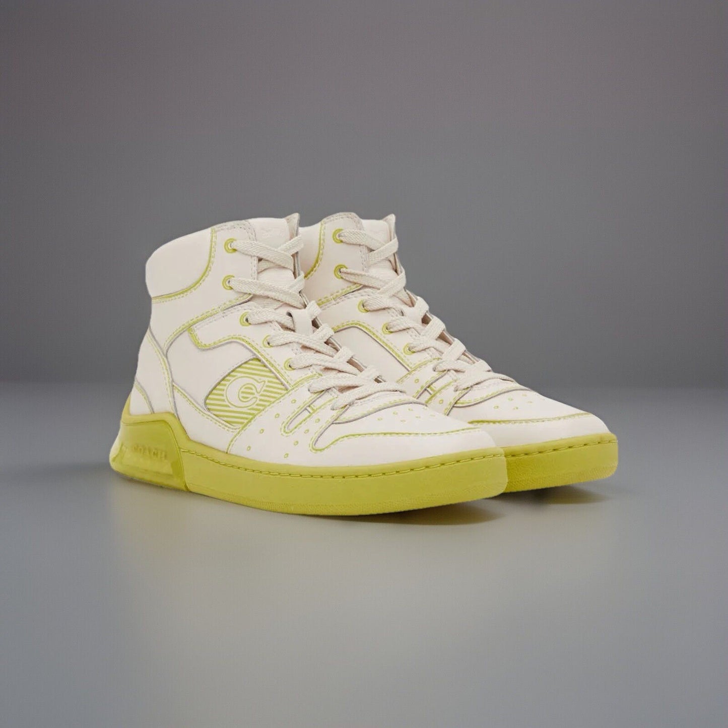 NWT DESIGNER COACH CITYSOLE HIGH TOP SNEAKER SHOES WITH TROMPE L'OEIL Size 10.5