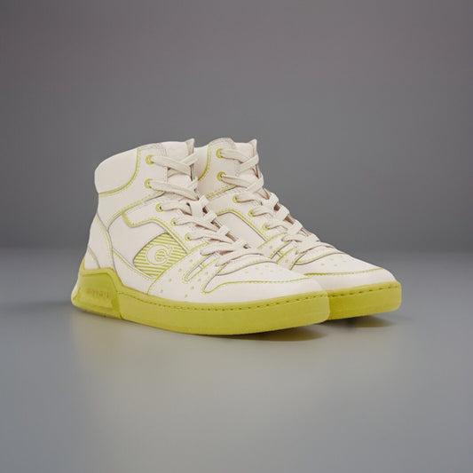 NWT DESIGNER COACH CITYSOLE HIGH TOP SNEAKER SHOES WITH TROMPE L'OEIL Size 10.5