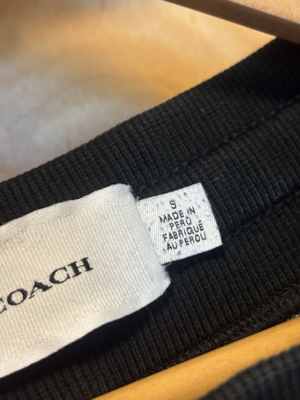 COACH Signature C Print Essential Joggers Beige/Black Button Pockets (org $295)
