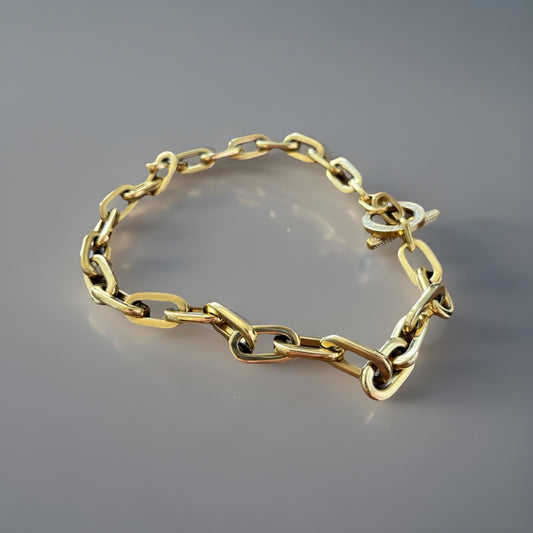 Designer MICHAEL KORS Cityscape Collar Necklace Toggle Choker Gold Chain 16inch