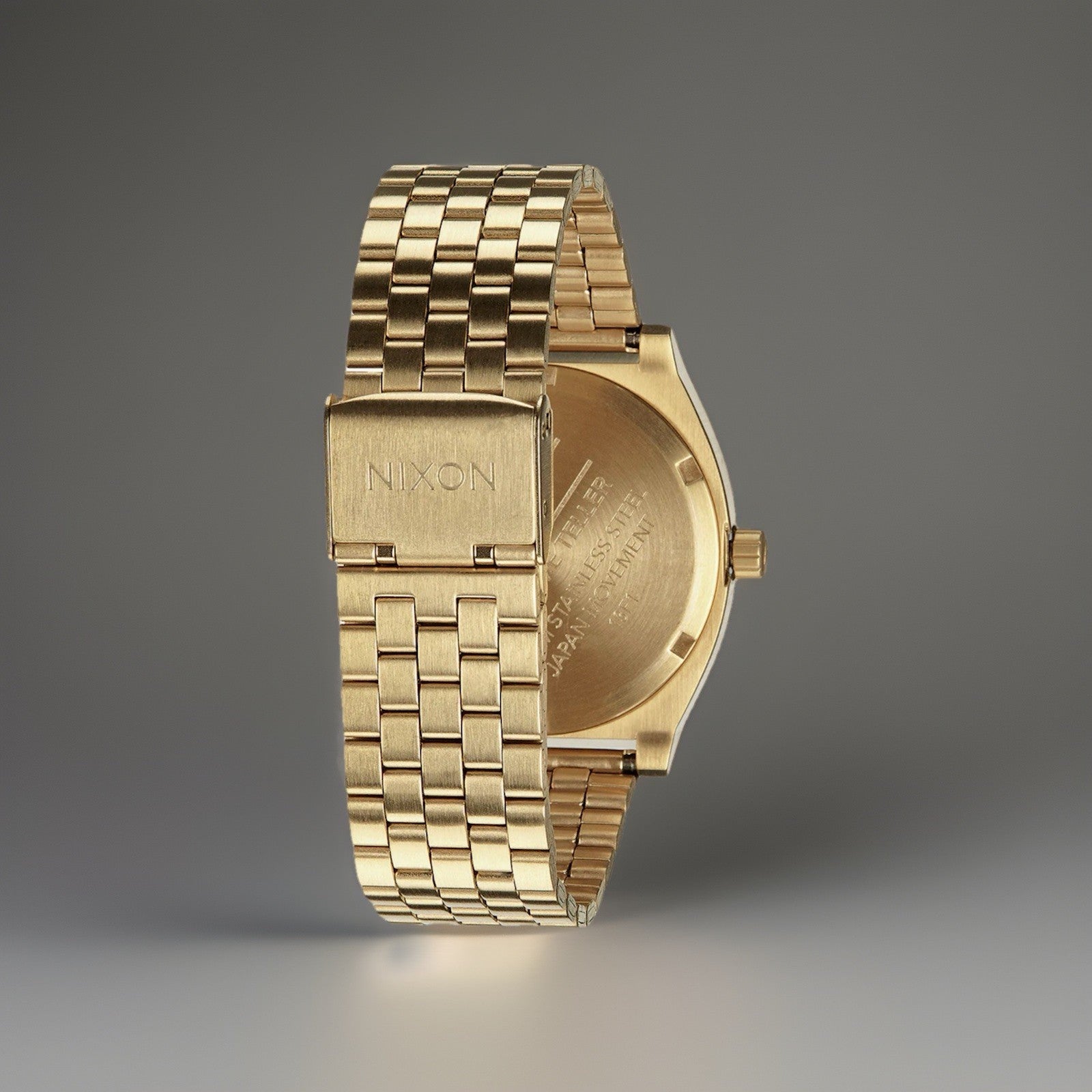 NIXON Time Teller Watch Blue Dial 37mm Gold Stainless Steel Mesh Band A045-1931
