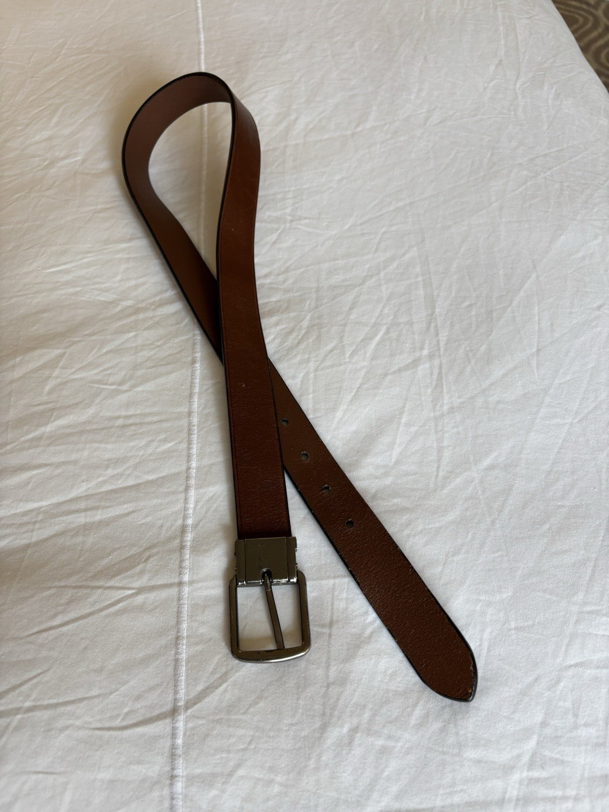 Designer COACH Belt Gun Metal Buckle Mahogany Brown Leather Cut 32 (org $175) ￼