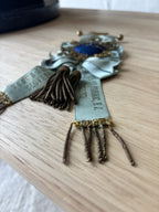 1893 ANTIQUE Slovak Sisters Branch 12 Passaic NJ Blue Ribbon Rosette Prize Badge