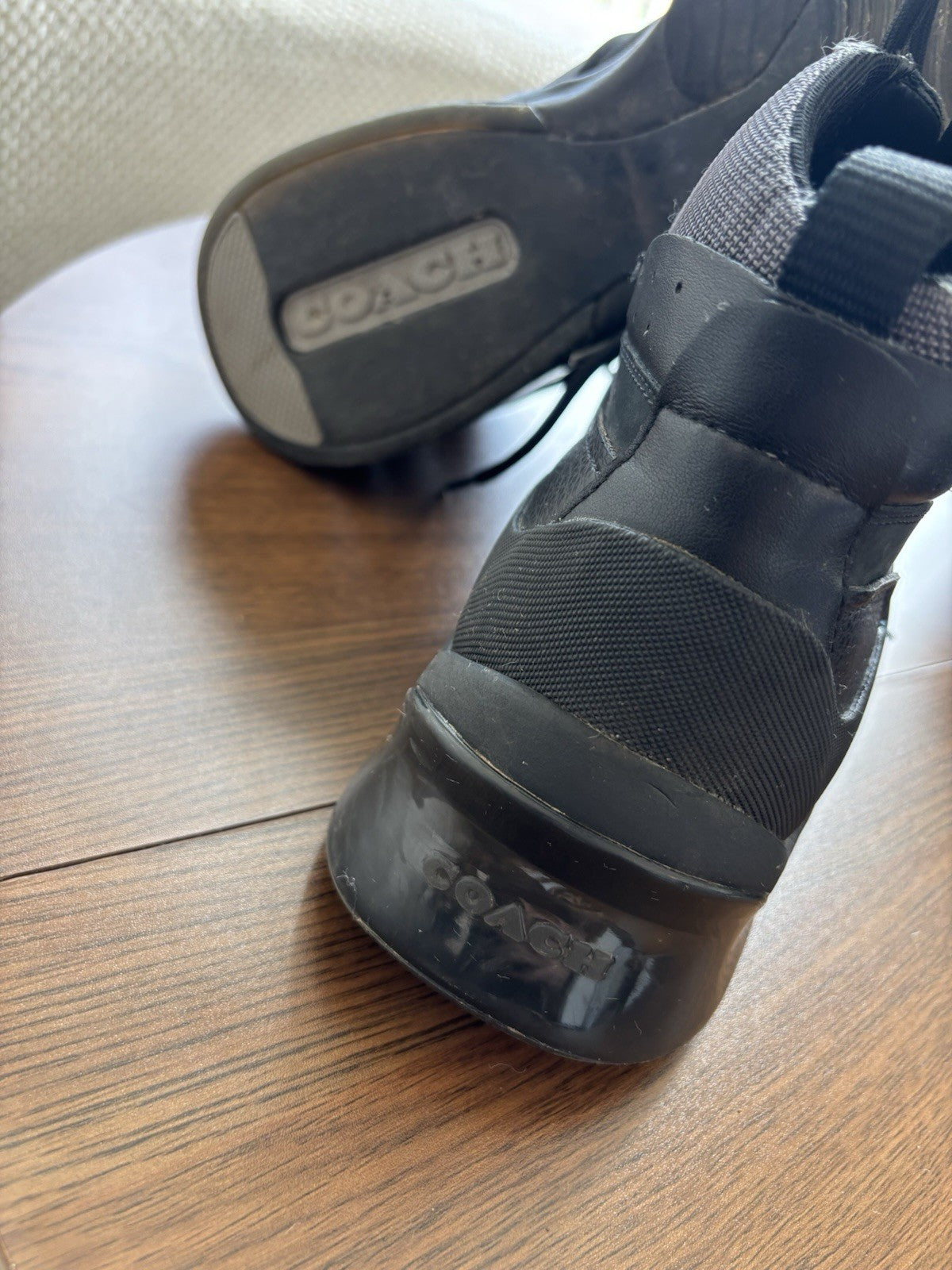 Designer COACH Men CitySole Hiker Boots Sneaker Shoe Blk/grey 10.5D  (org $295)