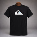 QUICKSILVER Mens Comp Logo Short Sleeve Crew Neck Cotton T-Shirt Top Tee Vintage