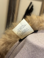 BEBE Y2K Luxury Italy Collection Cardigan Real Fox Fur Collar Blue M (org $660)