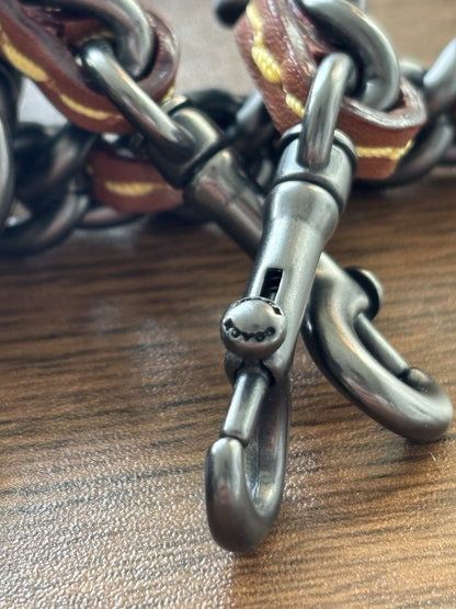 COACH 1941 Replacement Bag Chain Strap Dinky Brown Gunmetal Hardware (org $195)