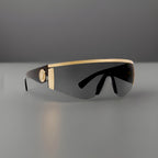 VERSACE Tribute Shield Black VE2197 Unisex Visor Wrap Mask Sunglasses (org $340)