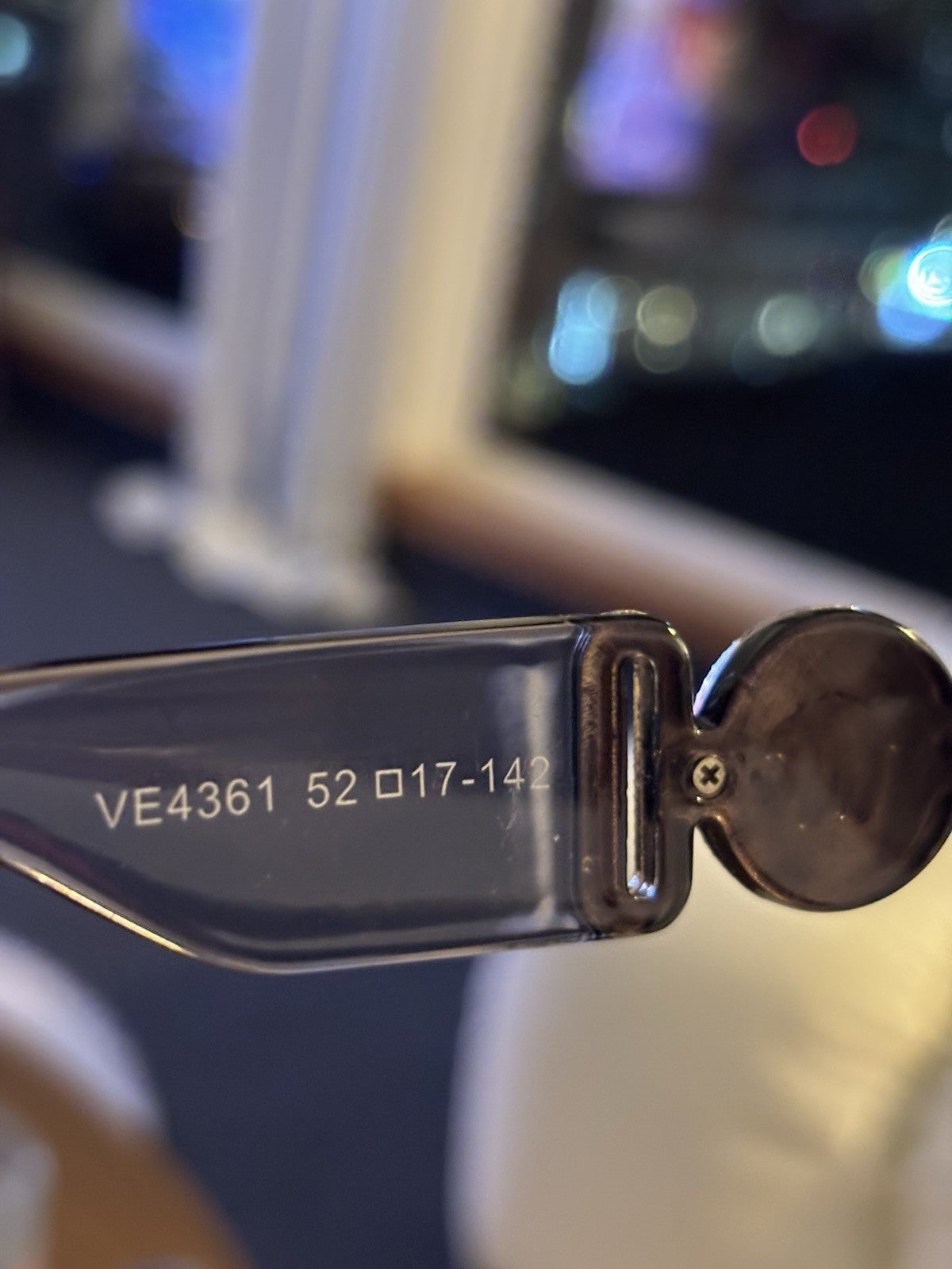 VERSACE Designer Transparent Sunglasses Grey Square Mirror VE 4361 (org $380)