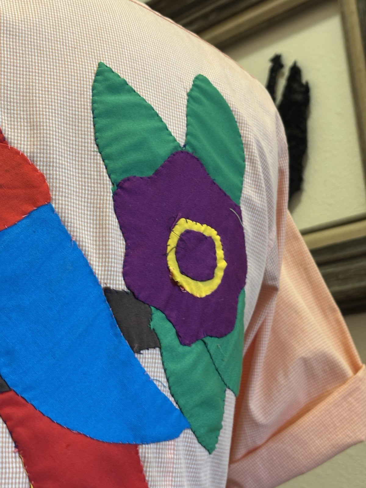 Vintage CARVEN Rare 1991 Designer Embroidered Tropical Parrots Button-Up Size M