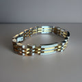 DIAMOND Link Gold Silver Men Bracelet (1/2 ct. t.w.) Stainless Steel (org $650)