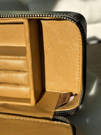 COACH Zipped Around Jewelry Leather Case Box Organizer Black (org $195)