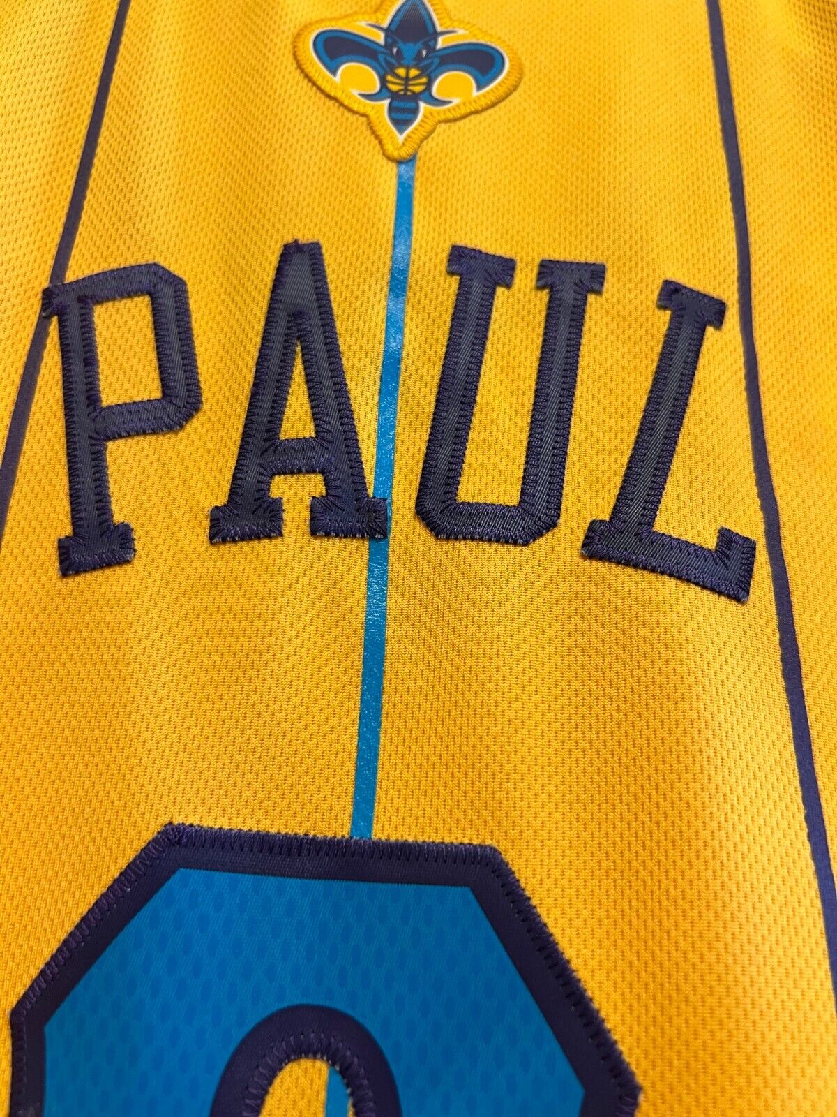 Chris Paul Hornets Sewed Jersey Men's Extra Large Yellow Adidas 3 Vintage OEM