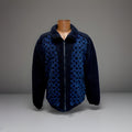 COACH Runway Sherpa Fur Coat Jacket Zip Signature Blue Size Large New (org $695)
