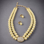 AVON 2005 Elevated Vintage Faux Pearl 16.5 in Choker & Clip Earring Set New Box