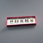 NWT AVON Days of the Week Cubic Zirconia Earrings Pink Purple Green Real Stones