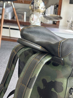 COACH Designer Backpack Rare Camo/black Pebbled Leather Suede Stripe (Org $795)