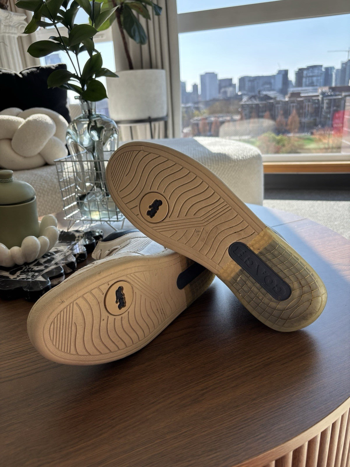 Coach Men Citysole Knit & Suede High Top Sneaker. Sz10.5 Color White/Chalk C7087