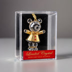 2003Vintage Rite Aid Leaded Crystal Bear Ornament 24K Gold Trim 3” New In Box