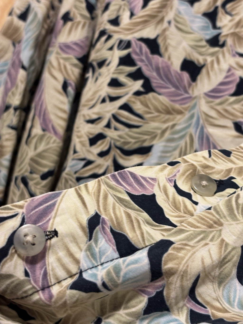 1976 Vintage Pierre Cardin Tropical Hawaiian Leaf Shirt Button Up Men’s Size 2X