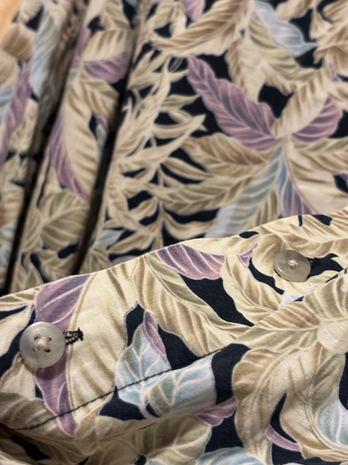 1976 Vintage Pierre Cardin Tropical Hawaiian Leaf Shirt Button Up Men’s Size 2X