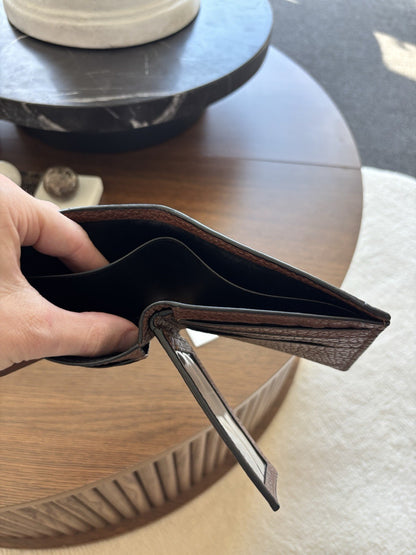 Designer COACH Genuine Leather Wallet 3 In 1 ID Window /Gunmetal Studs (Org$250)