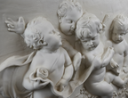 ANTIQUE stucco relief panel putti cherubs french François Du Quesnoy Wall Art