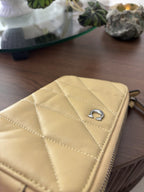 COACH Quilted Pillow Leather Crossbody Wristlet Kira Bag Hay/Yellow (Org $295)