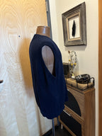 PENDLETON Vintage 1998 Sweater Vest Navy Blue V-Neck 100% Lambswool Wool NWT -XL