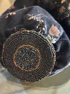 1920s ANTIQUE Art Deco Beaded Flapper Purse Tortoiseshell Frame Silk Evening Bag
