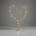 AVON 1980 Vintage Pendant Necklace Nikki Ricci Gold tone Crystal Vine Drop & Box