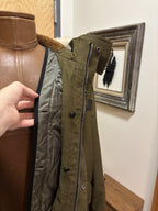 COACH Runway Shearling Lined Parka Jacket Coat Fur Hood Green/Olive (org $2650)