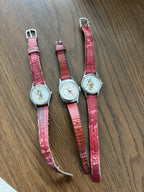 VINTAGE Disney Mickey Mouse Watch Lot (3) Ingersoll Mechanical Lorus Quartz Red