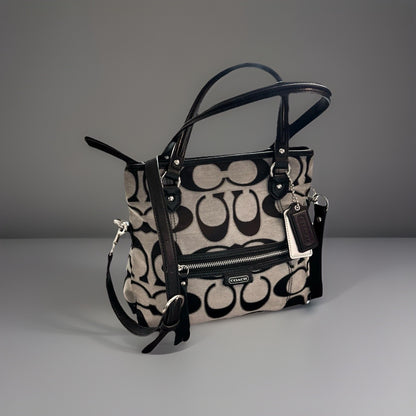 Designer COACH Brand Daisy Outline Signature Mia Crossbody F23940 Silver/Black