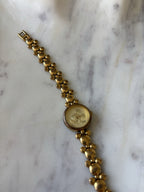 DISNEY Mickey Mouse Vintage 1996 LORUS Watch Gold Character Bracelet Wristwatch