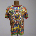 DOLCE & GABBANA Caretto Siciliano T-Shirt Multicolor Size 50 Made In Italy($845)