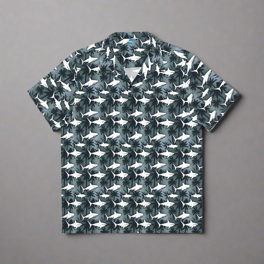 SHARK WAVE // button tee
